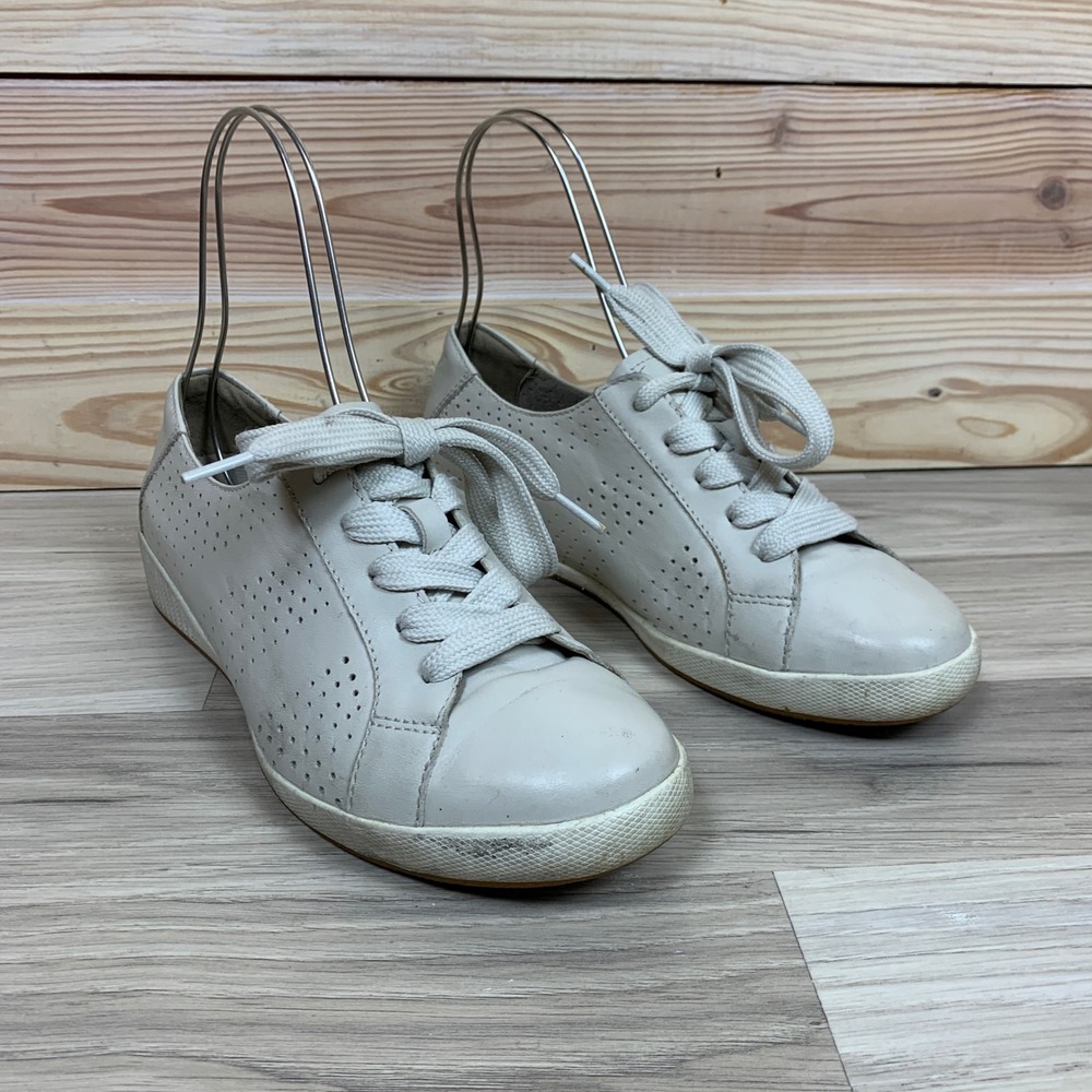 Dansko Sneakers Women 39 Off White Leather Perforated Lace Comfort Orly‎